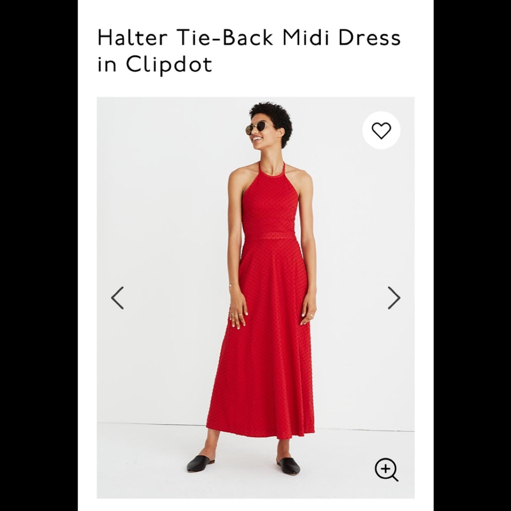 NEW! NEVER BEEN WORN Madewell Red Halter Dress